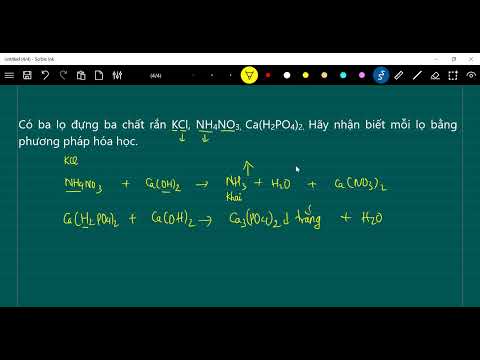Video Có ba lọ đựng ba chất rắn KCl, NH4NO3, CaH2PO42 Hãy... - YouTube