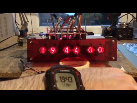 Electromechanical Relay Nixie tube digital clock prototype with accurate time