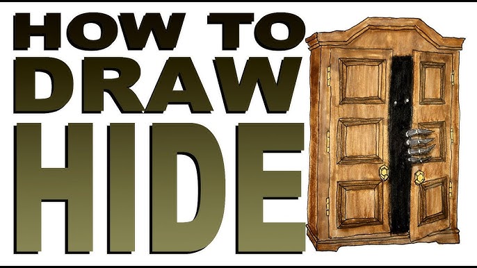 How To Draw Halt In DOORS ROBLOX Very Easy 