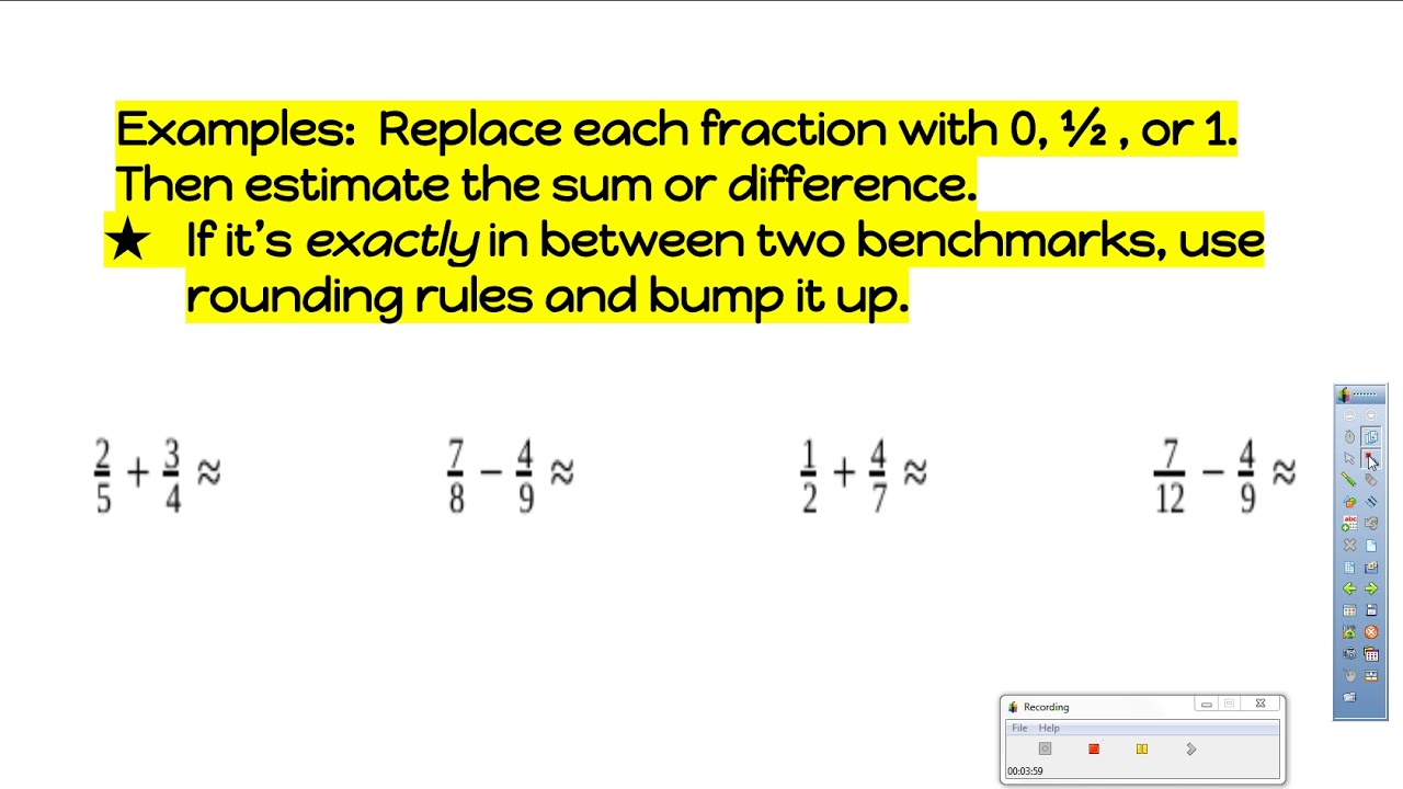 home link 3 7 estimating with fractions