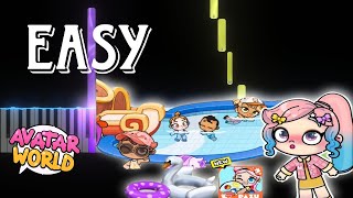 WATER PARK THEME - Avatar World Update (Easy Piano Tutorial)