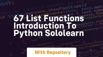 67 list functions introduction to python sololearn