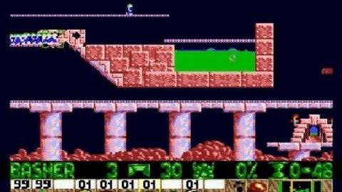 Lemmings Genesis/Mega Drive Walkthrough: Mayhem Level 3