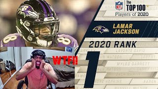HoodieHuj Reaction Top 100 NFL Players 2020! Lamar Jackson Rant!(Time stamps in description)