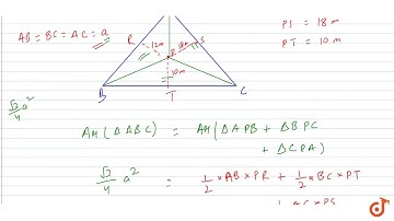 From a point in the interior of an equilateral triangle perpendiculars are drawn to the three s...
