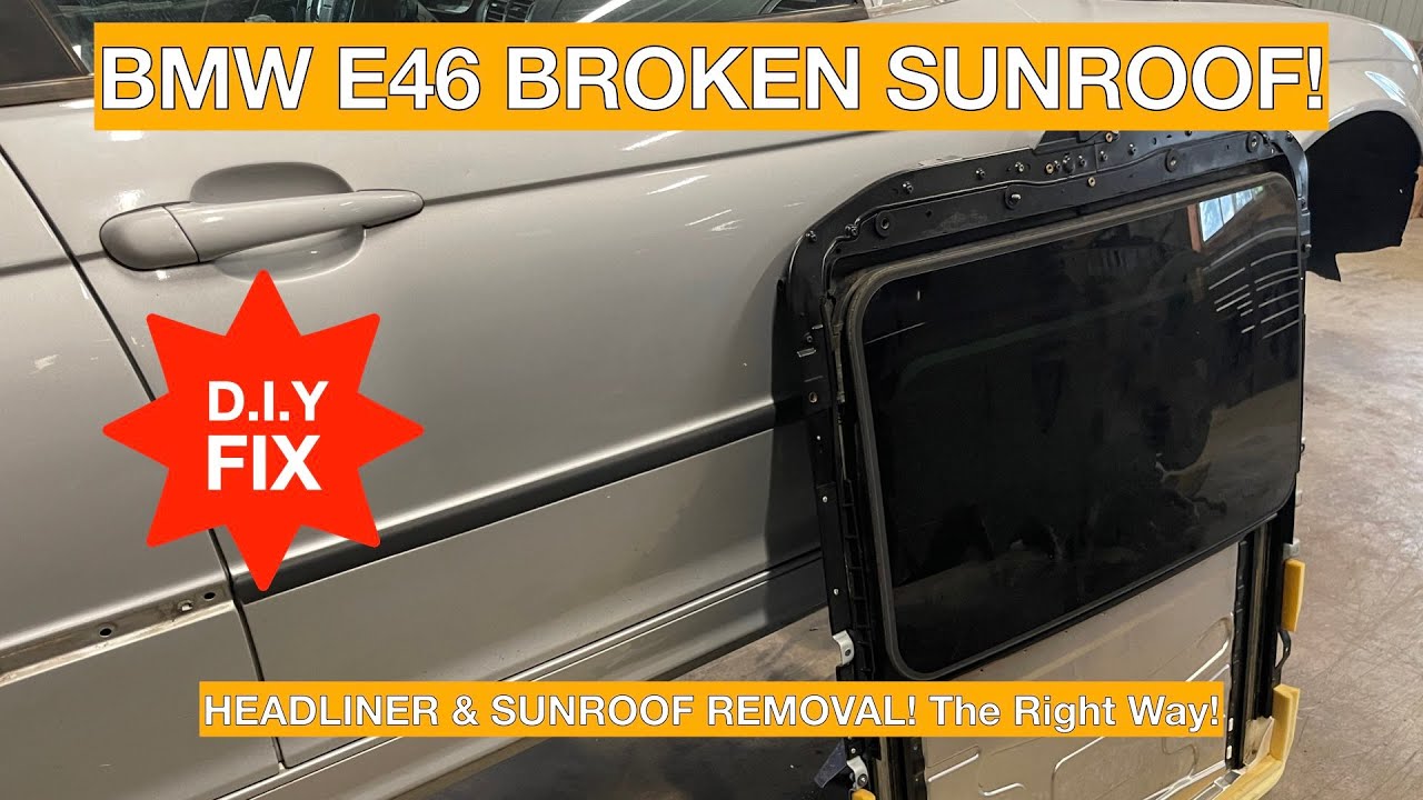 E46 HeadLiner and Sunroof removal the right way! YouTube