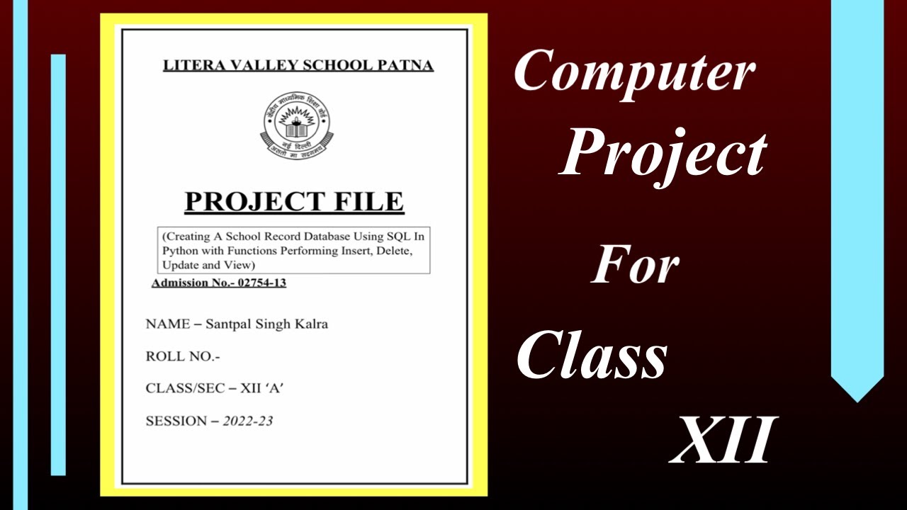 Computer Project for Class 12 - YouTube