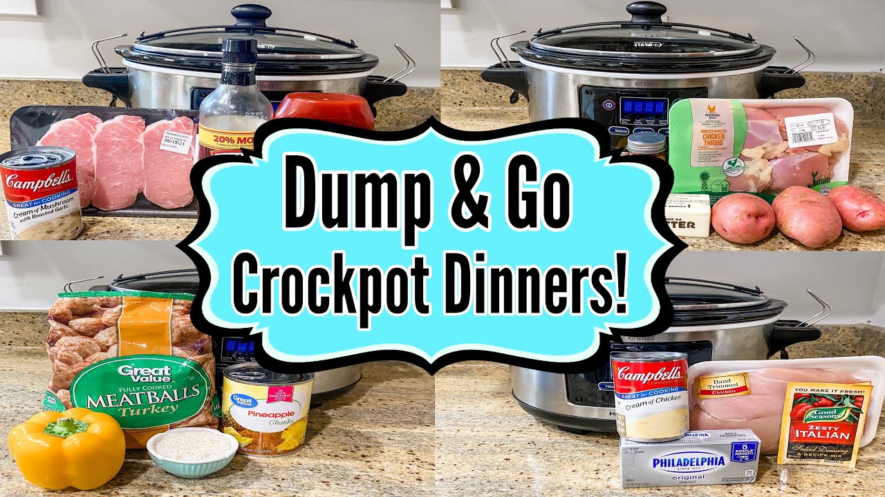 DUMP & GO CROCKPOT DINNERS 6 of the BEST Easy & Tasty Slow Cooker