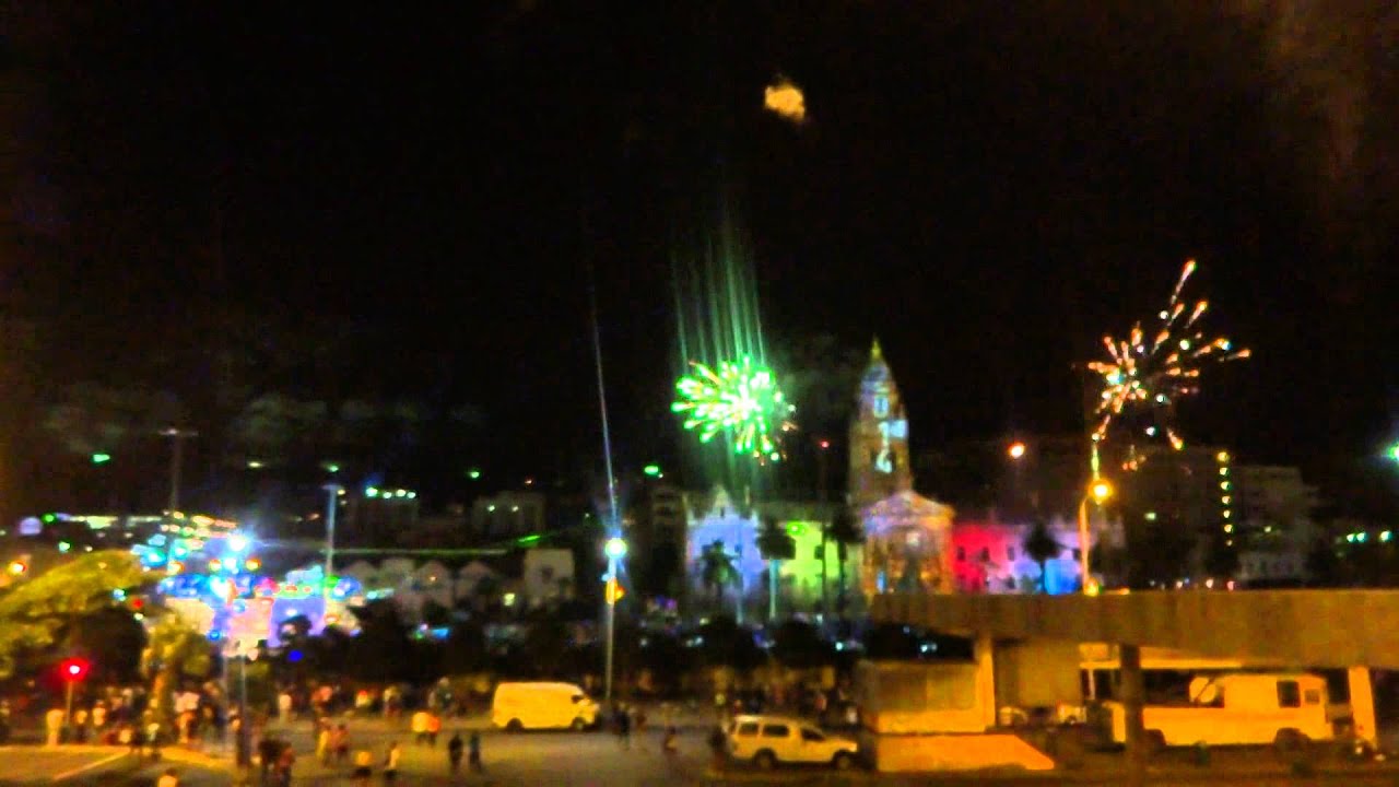 Midnight, New Years Eve, Grand Parade, Cape Town, South Africa, January