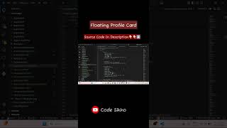 Floating Parallax Profile Card — Modern HTML CSS JavaScript UI Design