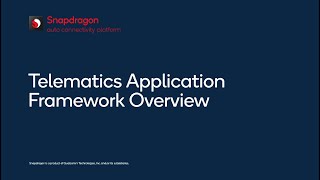 Telematics Application Framework Overview screenshot 4