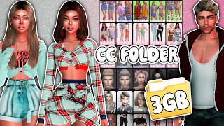 Sims 4 cc folder FEMALE MALE hairs clothes shoes 3gb