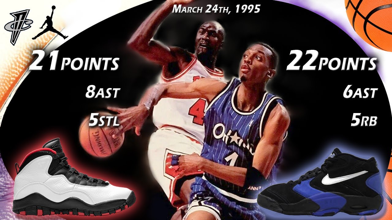 Penny Hardaway VS Michael Jordan Face-off March 24th 1995 - YouTube