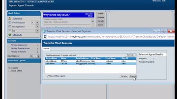 BMC Virtual Chat 9.1: Interaction between end user  and live agent