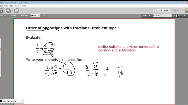 Order of operations with fractions - problem type 1