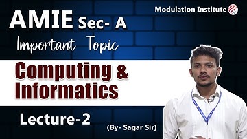 AMIE Sec A - Computing Informatic Lecture 02 (Important Topics) #ModulationInstitute
