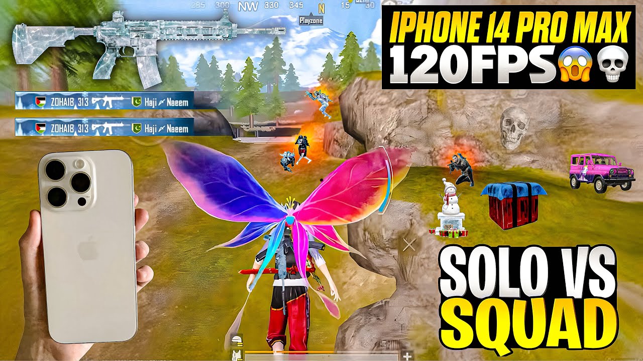 iPhone 14 Pro Max pubg 💀😱 120Fps Full Aggressive Gameplay 