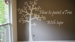 paint tree wall tape easy paper nursery