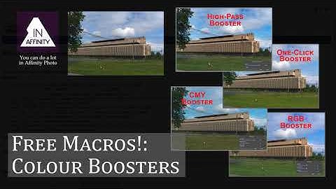 Free Macros! Four Colour Boosters (for Affinity Photo)