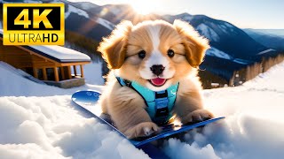 Cute Baby Animals - SOUNDS ANIMALS With Relaxing Piano Music (Colorfully Dynamic)
