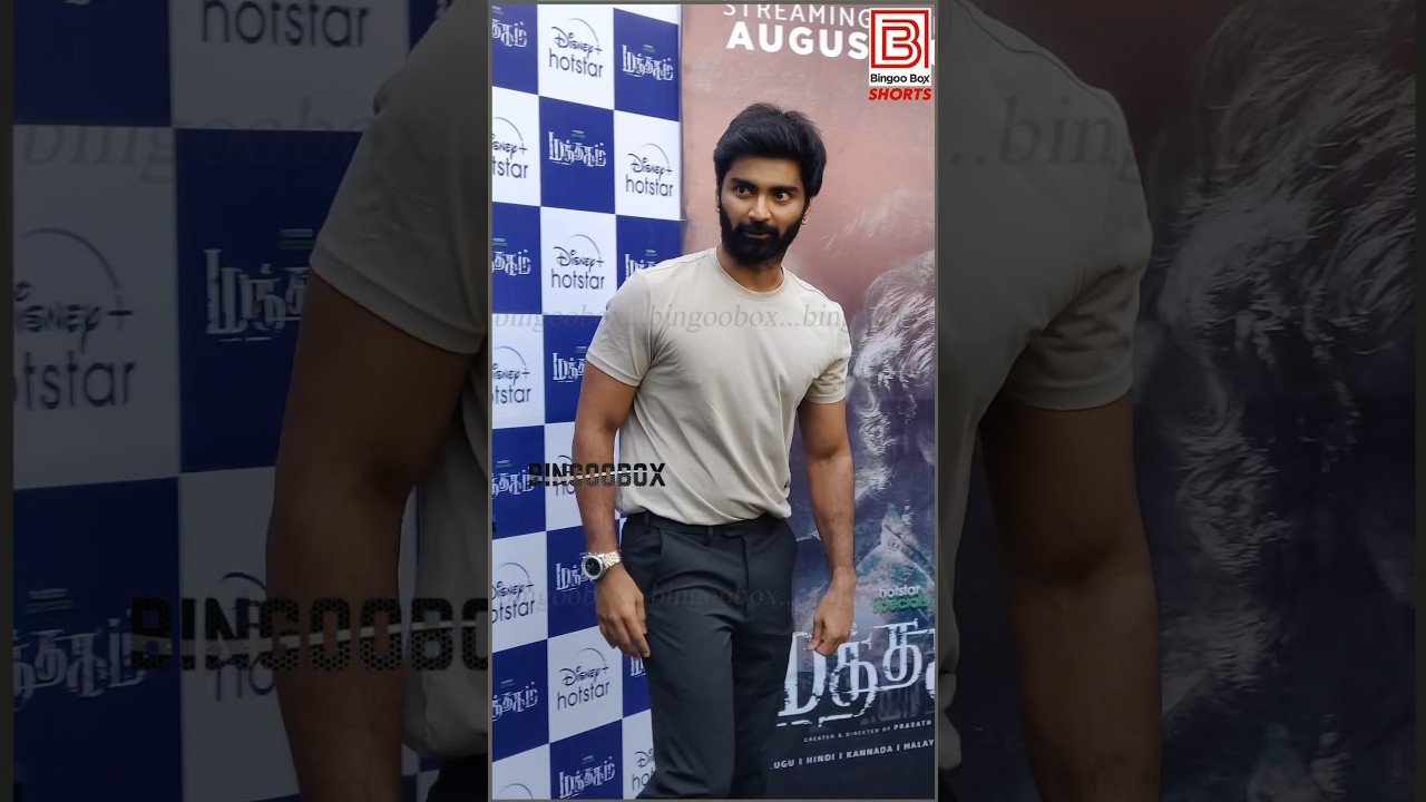 Atharvaa at Mathagam Press Meet Disney+ Hotstar Tamil news latest cinema 