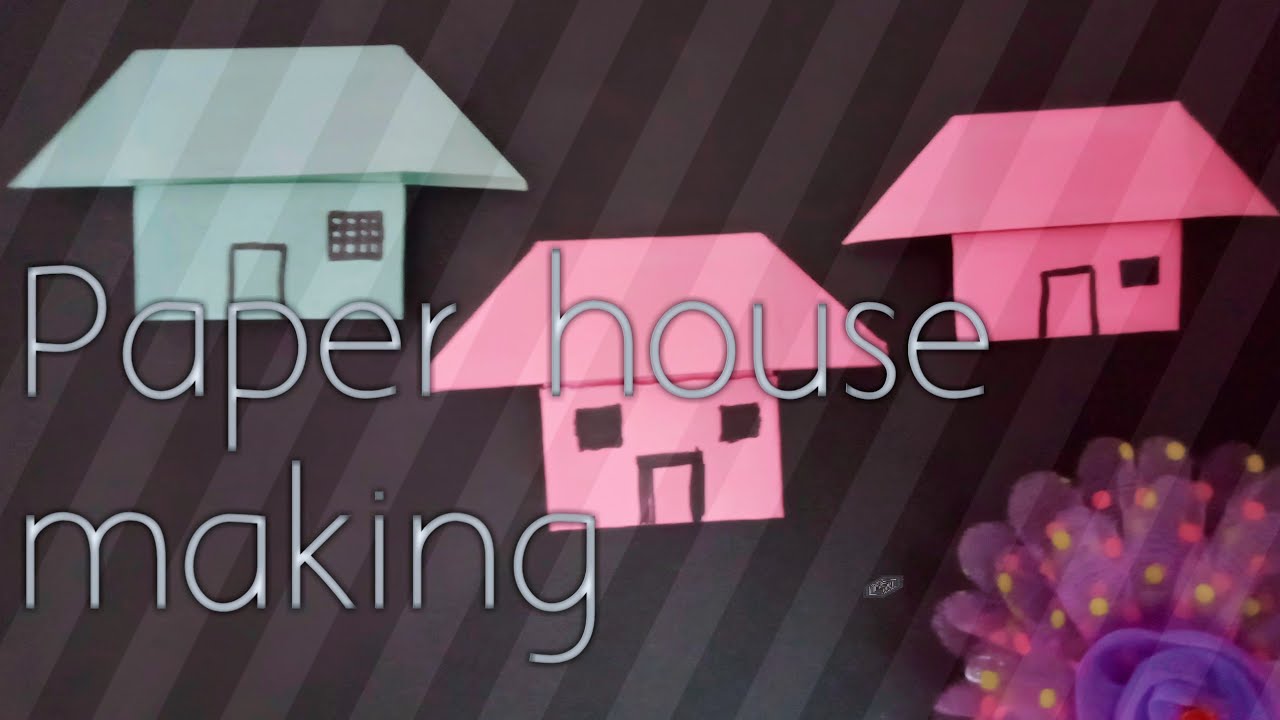 Simple paper house making Origami house YouTube