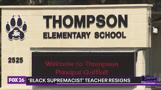 'Black supremacist' teacher resigns