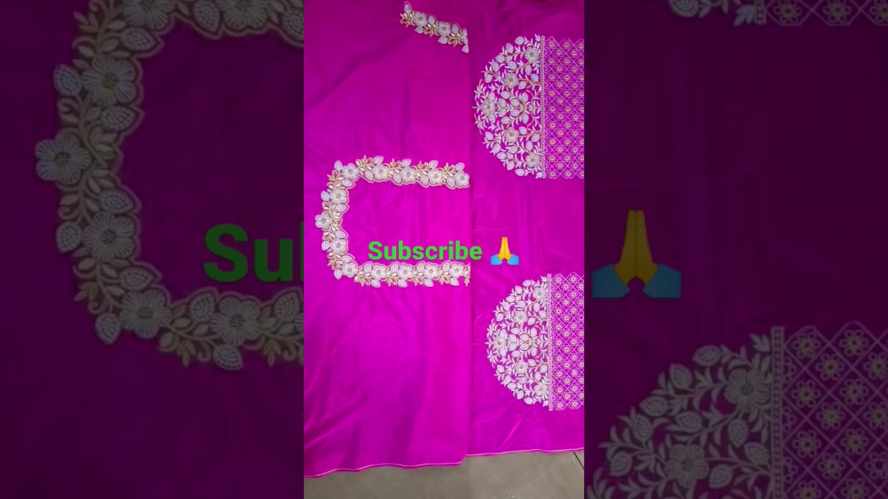 latest computer embroidery blouse 👌 pink blouse with the combination of gold and silver thread🥰