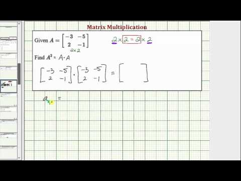 Video: How To Square A Matrix