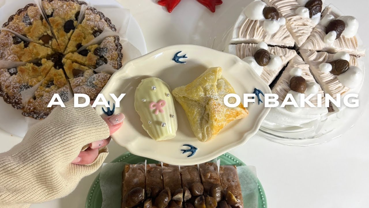 ［vlog］ケーキ作りに没頭した日｜マロンクリームを使ったケーキ5種類🌰｜おうちカフェ