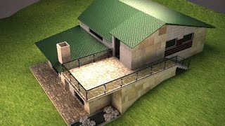 Build a House on a Hillside Part 5 / построить дом на склоне холма Часть 5