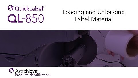 QL-850 Tutorial - Loading and Unloading Label Material