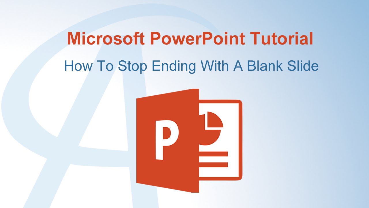 powerpoint presentation stop slideshow