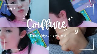 tuto demi-chignon avec moi ! (coiffure pour cheveux gras)