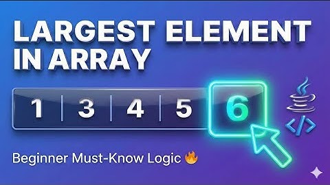 Find Maximum Element in Array | Step-by-Step Explanation for Beginners