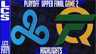 C9 vs FLY Highlights Game 2 | LCS Spring 2023 Playoffs Upper Final | Cloud9 vs FlyQuest G2