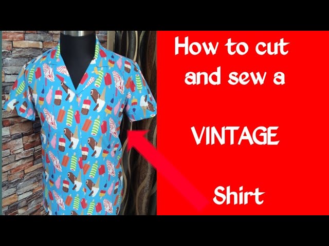 Men's Camp Collar Shirt Sewing Kit - Pattern - How to Sew Video Tutorials -  Fabric Bold Rosette Dark Blue – Jane Harbison Design