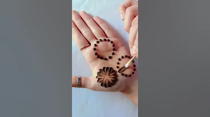 Beautiful mehndi design trick  using coins and earbuds || #shorts #youtubeshorts #trending #ytshorts