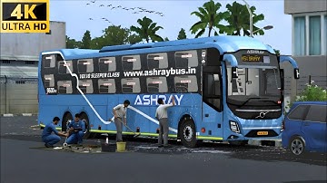 Ashray Travels Livery For Volvo B8R 9600 slx | Sleeper Bus Mod | For Bus Simulator Indonesia