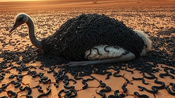 Rescue Team Saves an Ostrich from Millions of Strange Snake Parasites!