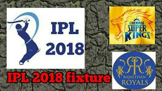 IPL 2018 fixture