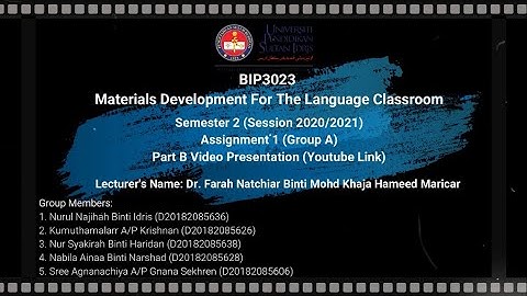 MDLC Assignment 1 Part B - Video Presentation