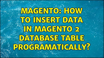 Magento: How to Insert Data in magento 2 database table programatically?