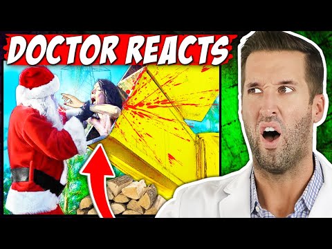 ER Doctor REACTS to SCARIEST Christmas Horror Movie Injuries