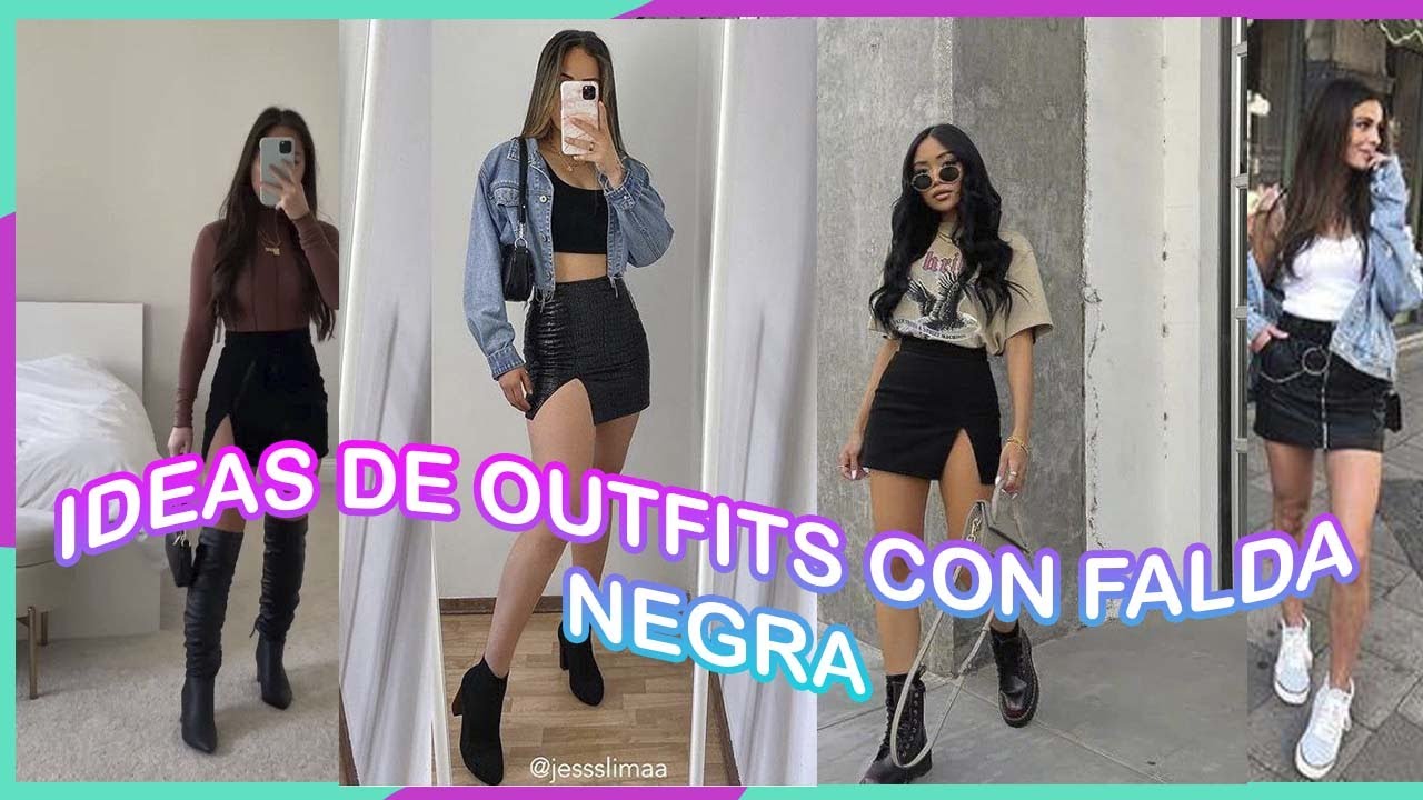 IDEAS OUTFITS FALDAS NEGRAS* moda 2022/ ROUSE - YouTube