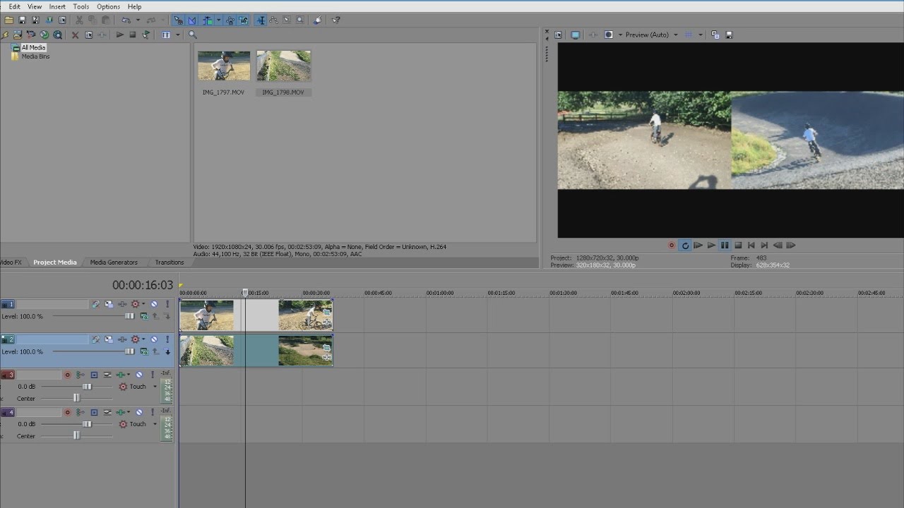 How to do a Split Screen Effect - Using Sony Vegas Pro 11 - YouTube