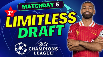 UCL FANTASY MD5 MY FIRST LIMITLESS TEAM SELECTION | CHAMPIONS LEAGUE FANTASY TIPS 2025/26