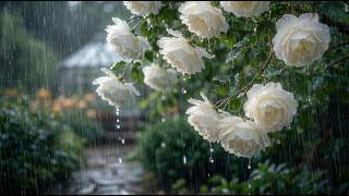 Calm Rain Ambience in a Peaceful Garden 🌿 Soft Piano Music for Anxiety Relief &amp; Healing