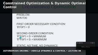 Constrained Optimization & Dynamic Optimal Control Update