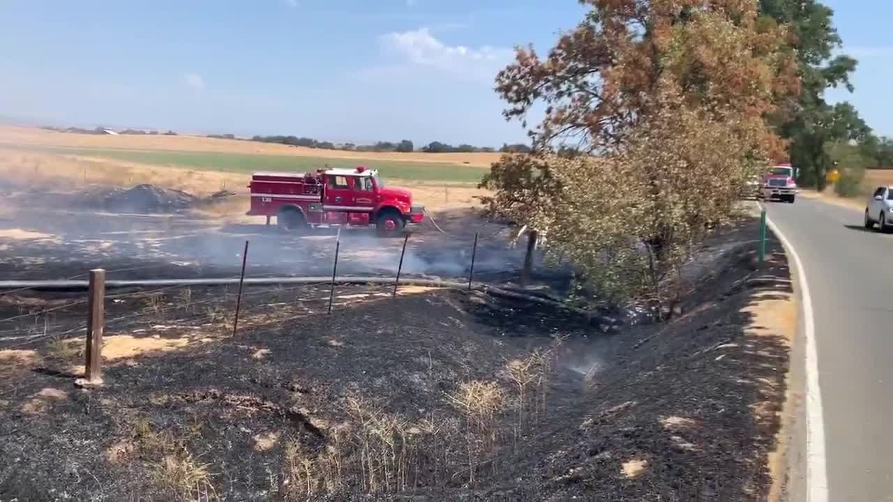 Raw: Grass Fire Near Kiefer Boulevard And Jackson Highway - YouTube
